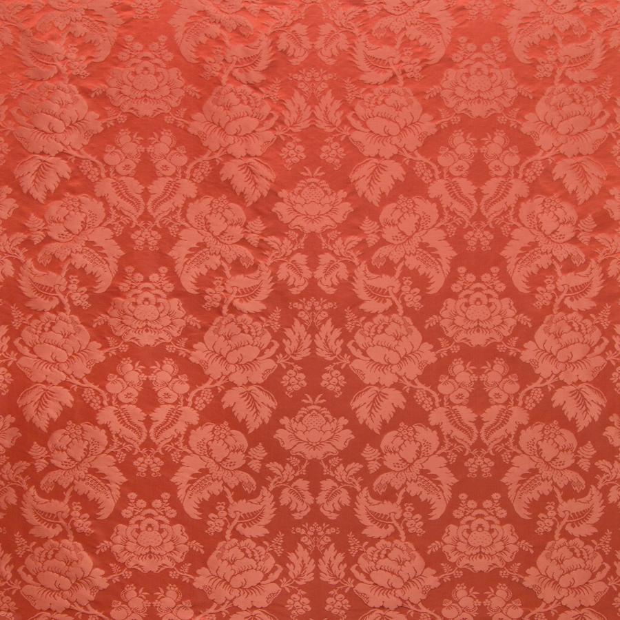 Sample BR-81035-119 Moulins Damask Pepper Red Damask Brunschwig and Fils Fabric