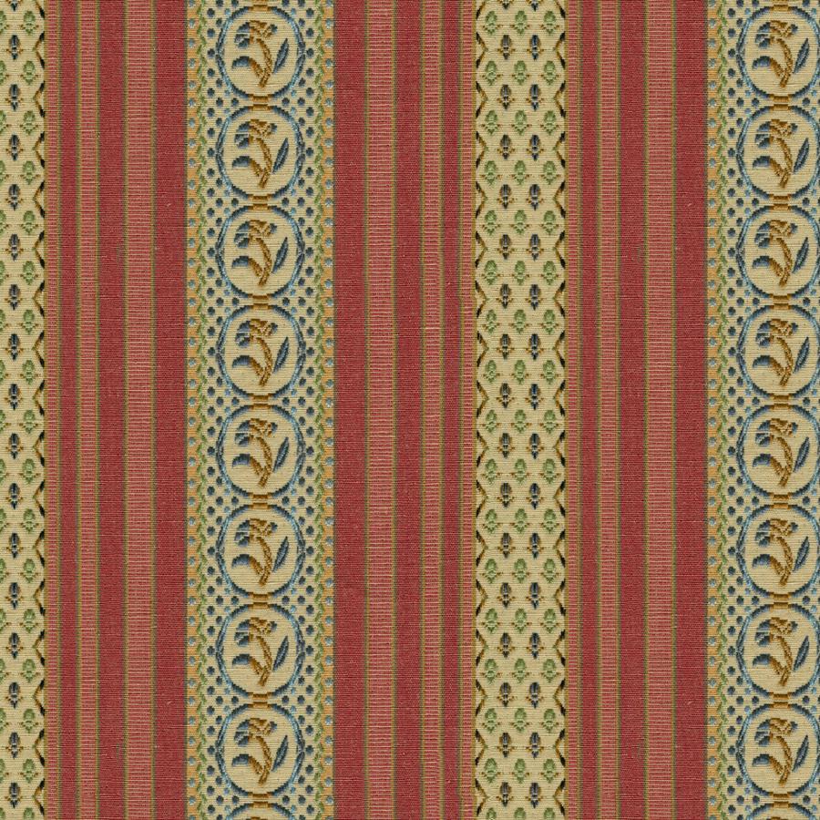 Sample BR-89354-129 Rayure Fleurette Begonia Stripes Brunschwig and Fils Fabric