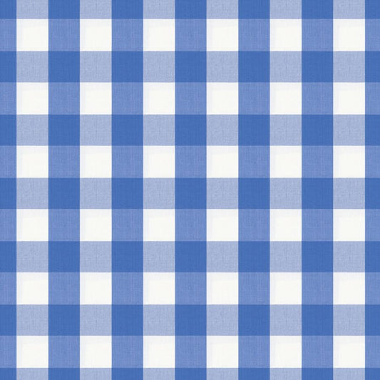 Save BR-89725-235 Exchequer Cotton Check Cornflower Check/Plaid by Brunschwig & Fils Fabric