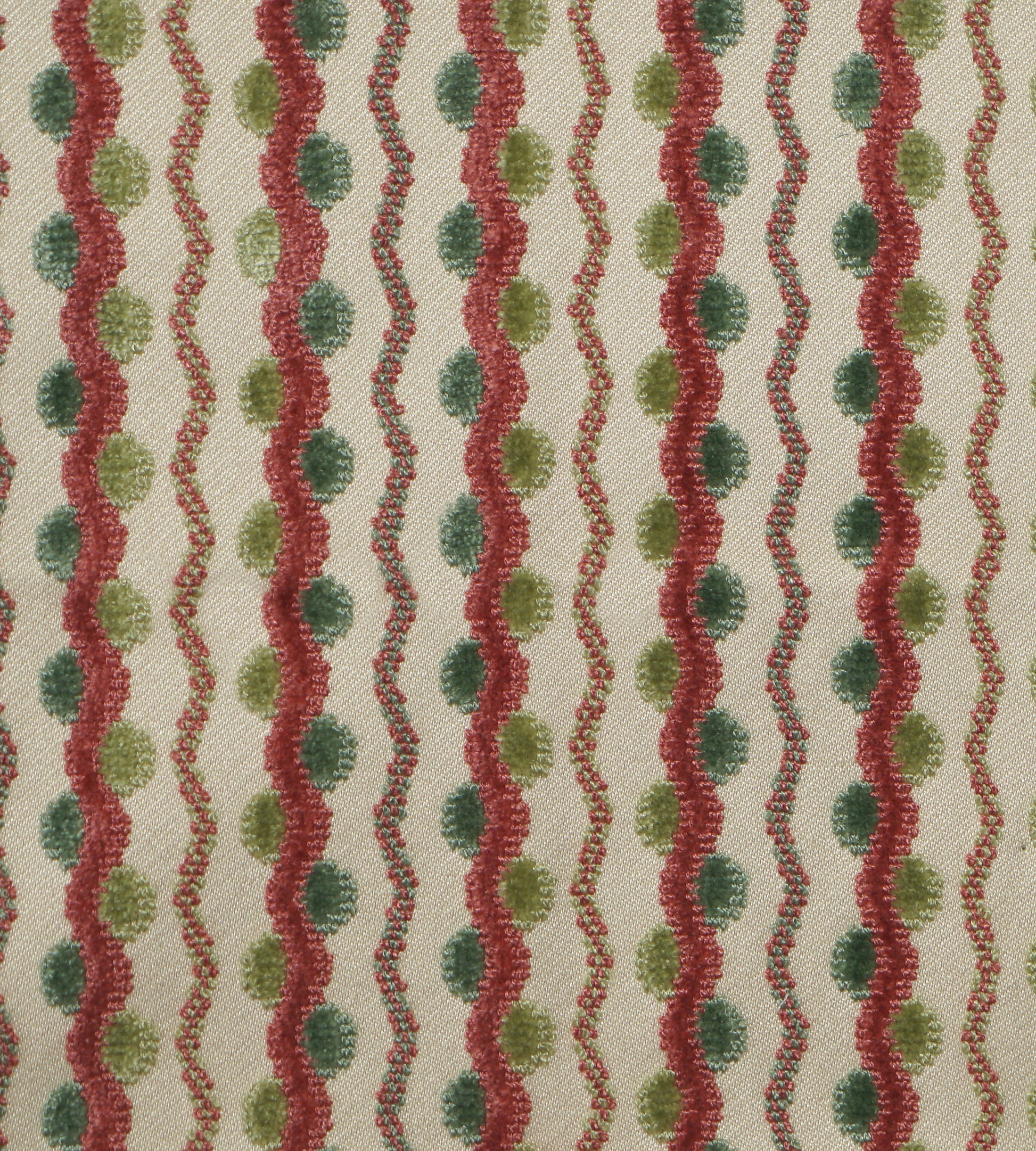 Purchase Old World Weavers Fabric Item BX 31964059, Lavina Squiggle Raspberry Leaf 1