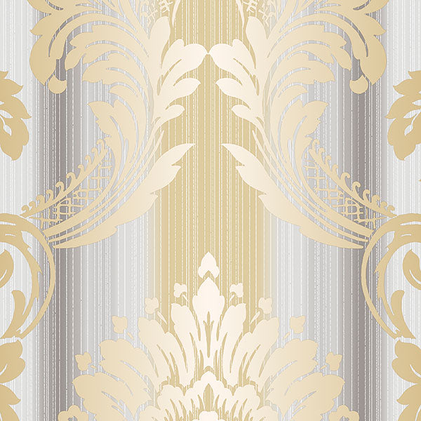Purchase Cs35605 | Classic Silks 2, Yellow Damask - Norwall Wallpaper