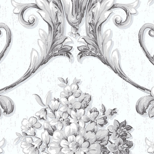Purchase Cs35626 | Classic Silks 2, Neutral Damask - Norwall Wallpaper