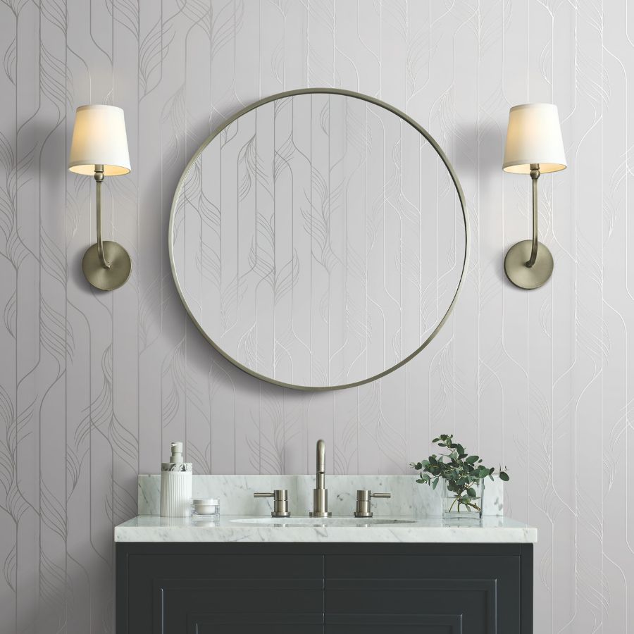 Purchase Df3302 | Decadence Ii, Elemental Thread White & Silver - Candice Olson Wallpaper