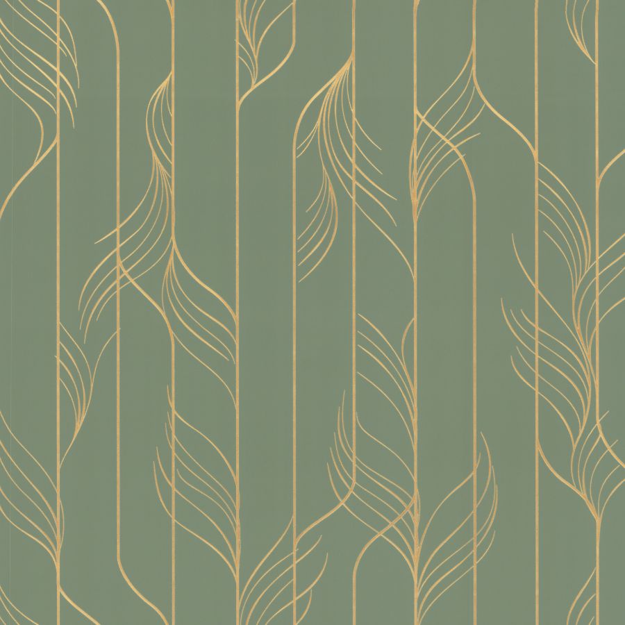 Purchase Df3306 | Decadence Ii, Elemental Thread Green & Gold - Candice Olson Wallpaper