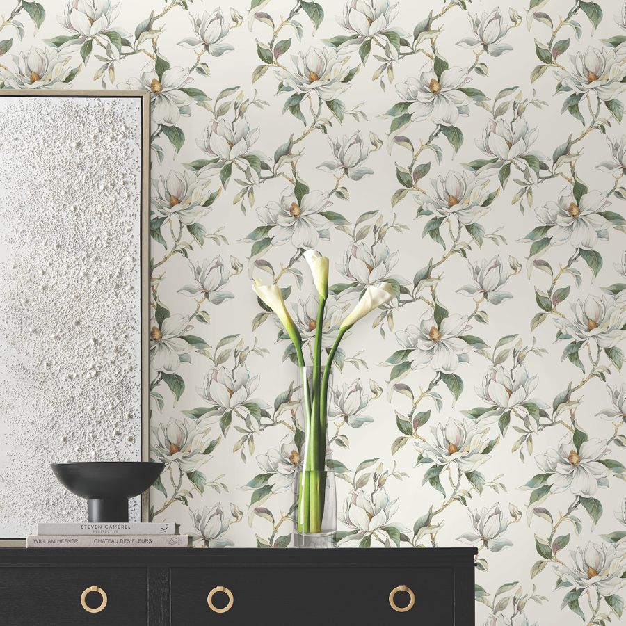 Purchase Df3311 | Decadence Ii, Garden Jewels White - Candice Olson Wallpaper