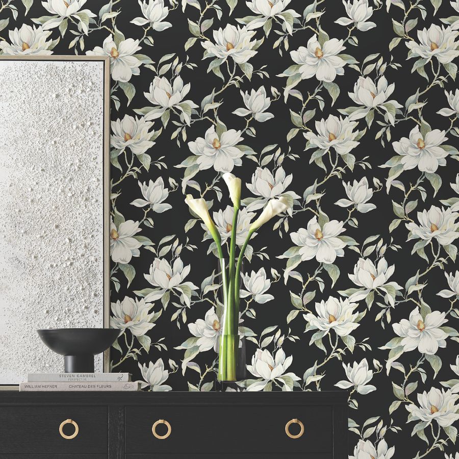 Purchase Df3313 | Decadence Ii, Garden Jewels Black - Candice Olson Wallpaper