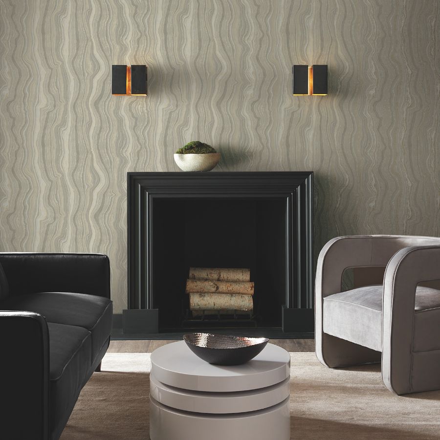 Purchase Df3325 | Decadence Ii, Mineral Shimmer Taupe & Pearl - Candice Olson Wallpaper