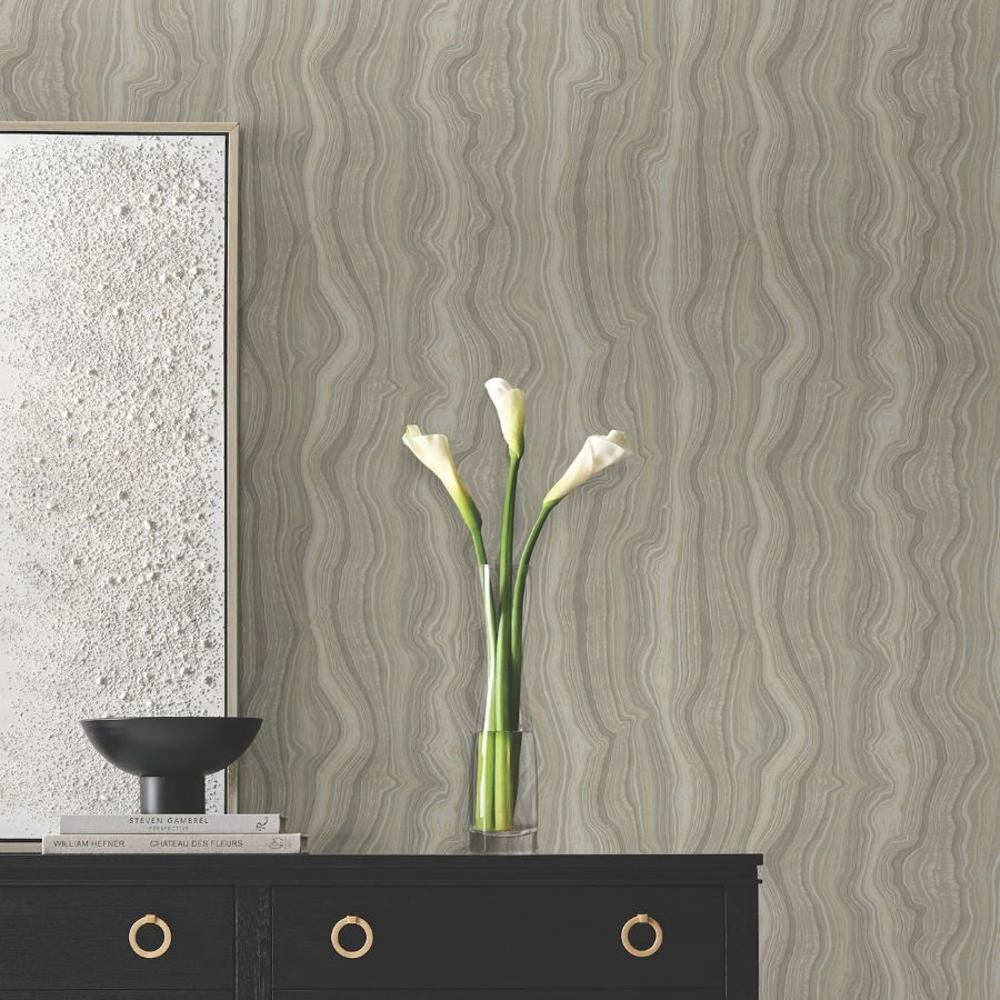 Purchase Df3325 | Decadence Ii, Mineral Shimmer Taupe & Pearl - Candice Olson Wallpaper