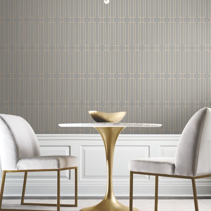 Purchase Df3327 | Decadence Ii, Terrace Taupe - Candice Olson Wallpaper