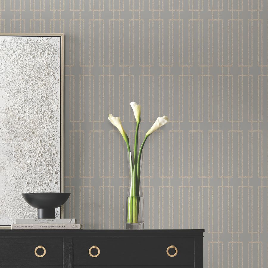 Purchase Df3327 | Decadence Ii, Terrace Taupe - Candice Olson Wallpaper