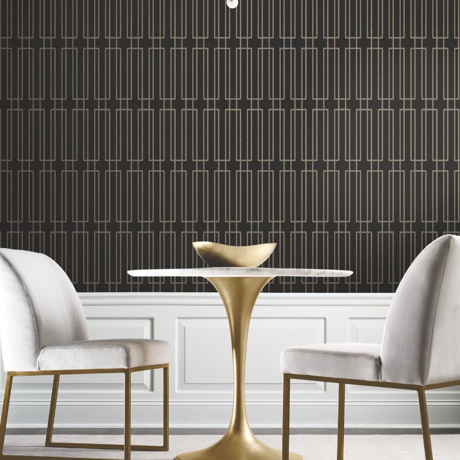 Purchase Df3328 | Decadence Ii, Terrace Black - Candice Olson Wallpaper