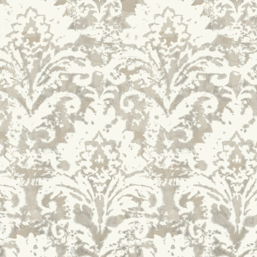 Purchase Df3333 | Decadence Ii, Velvet Crush Damask Soft Neutral & Pearl - Candice Olson Wallpaper