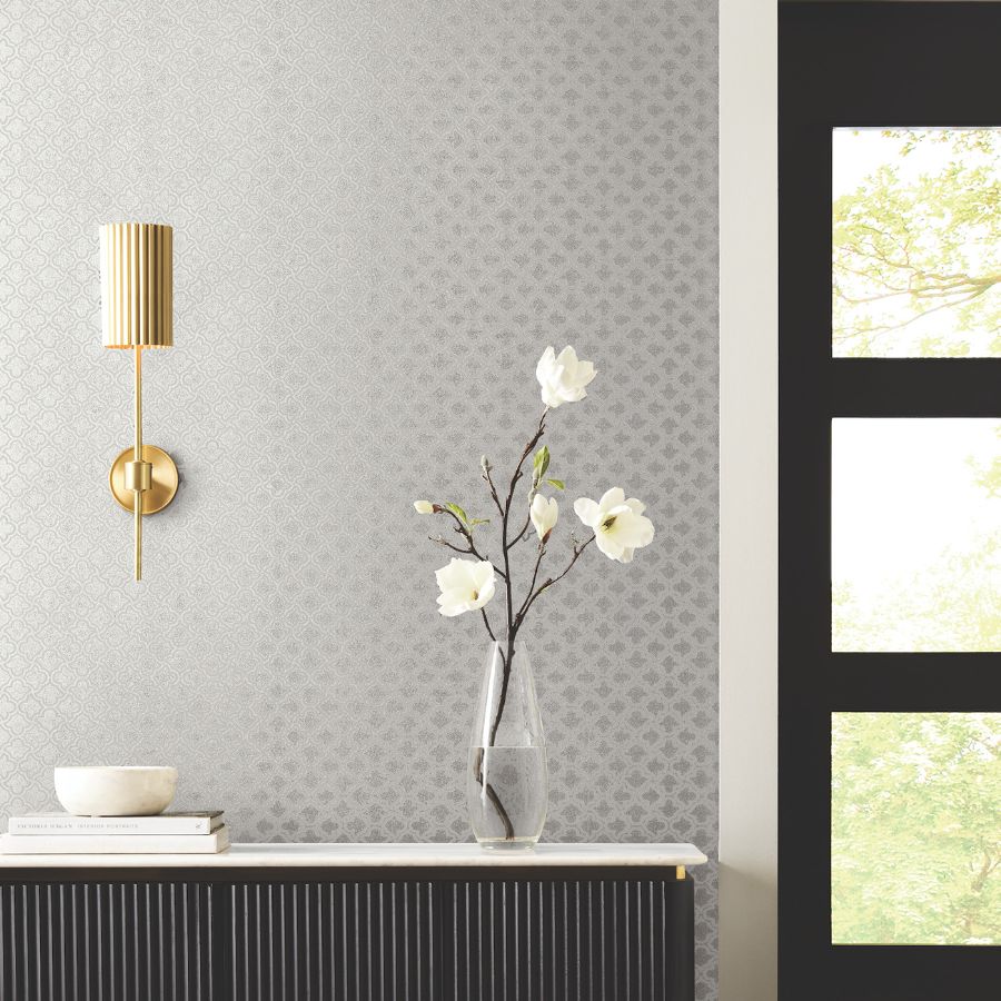 Purchase Df3339 | Decadence Ii, Uptown Glam White - Candice Olson Wallpaper