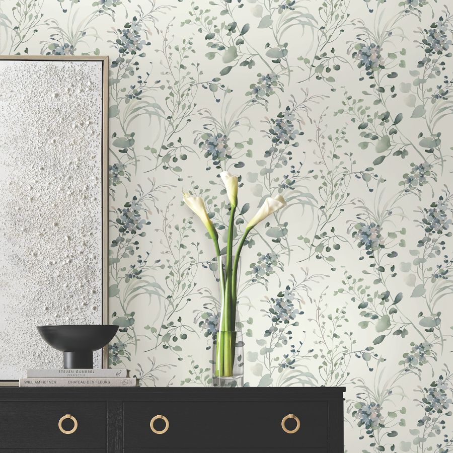 Purchase Df3341 | Decadence Ii, Spring Whispers Jade - Candice Olson Wallpaper