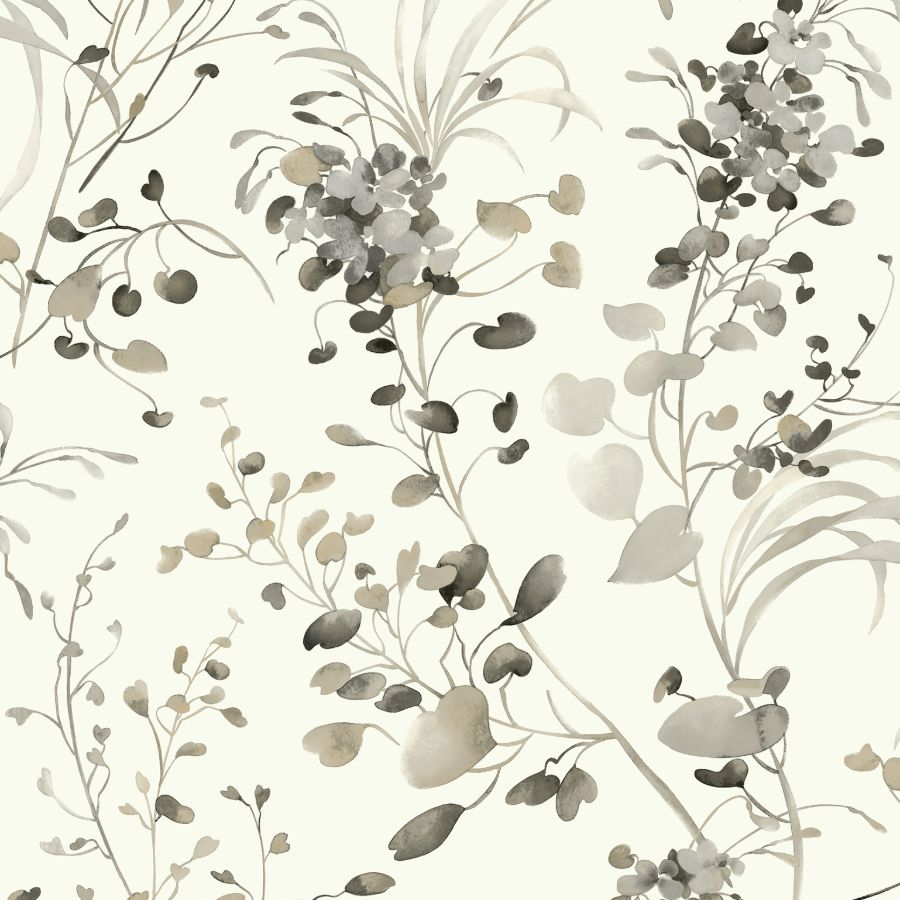 Purchase Df3342 | Decadence Ii, Spring Whispers Charcoal - Candice Olson Wallpaper