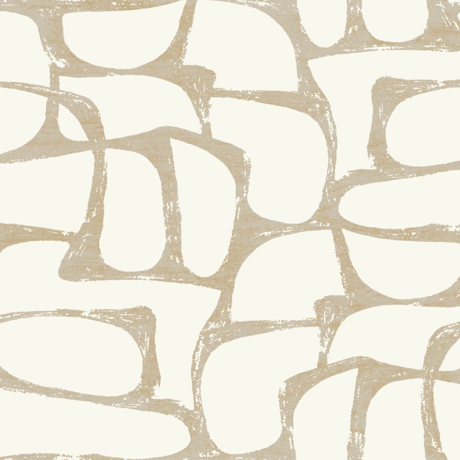 Purchase Df3351 | Decadence Ii, Craftsman Geometric White & Gold - Candice Olson Wallpaper