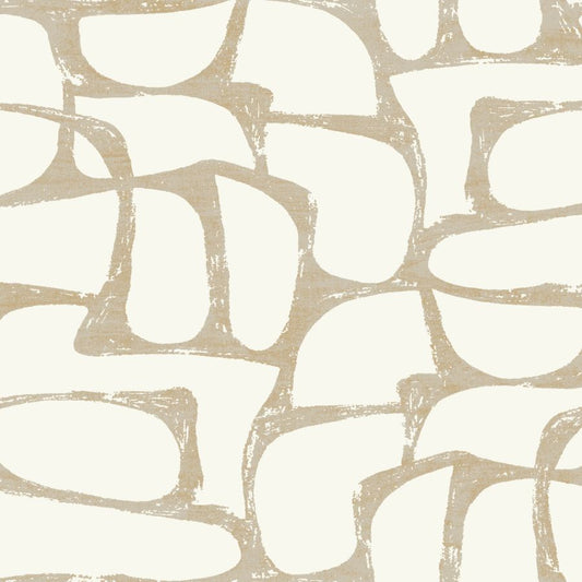 Purchase Df3351 | Decadence Ii, Craftsman Geometric White & Gold - Candice Olson Wallpaper