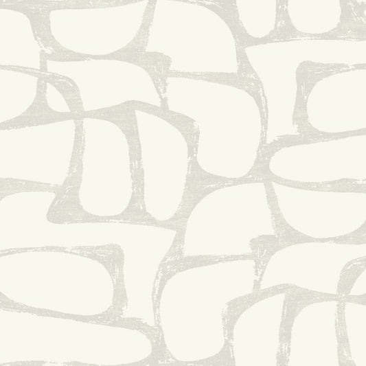 Purchase Df3353 | Decadence Ii, Craftsman Geometric White & Soft Grey - Candice Olson Wallpaper