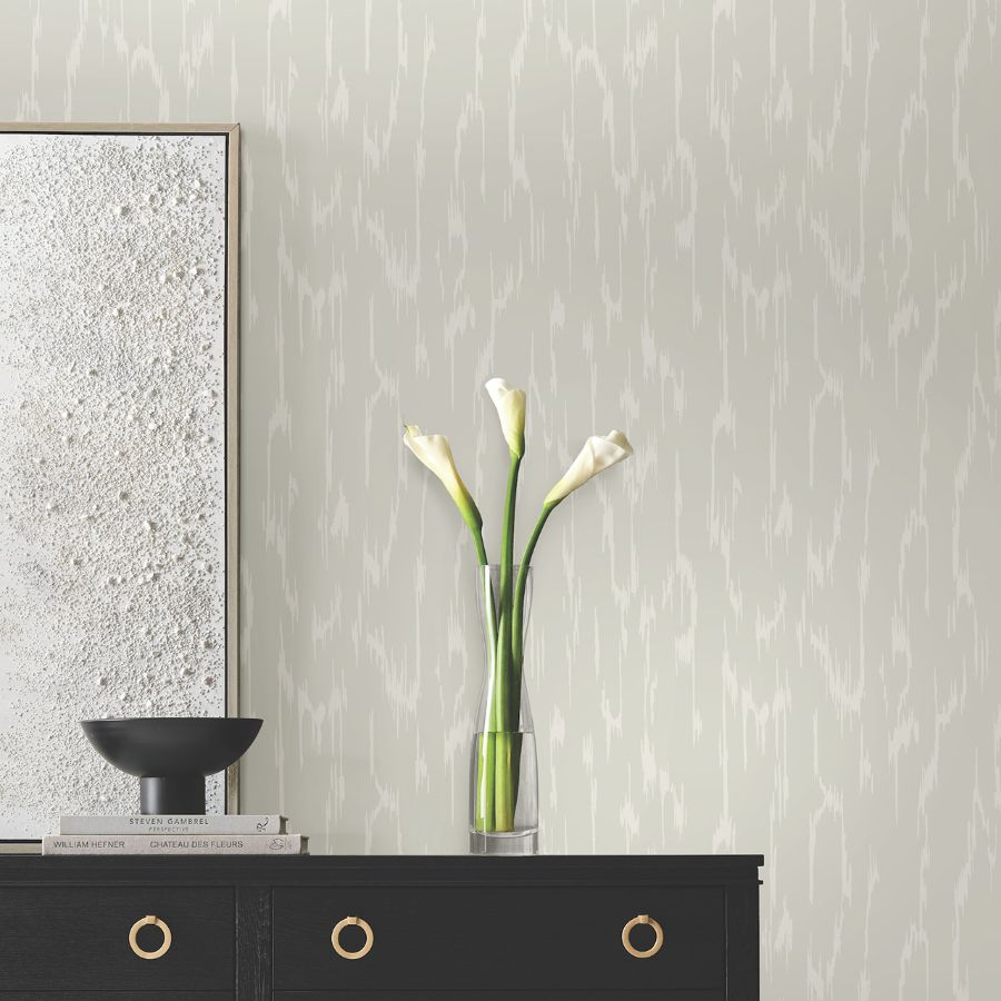 Purchase Df3361 | Decadence Ii, Flowing Light Grey - Candice Olson Wallpaper