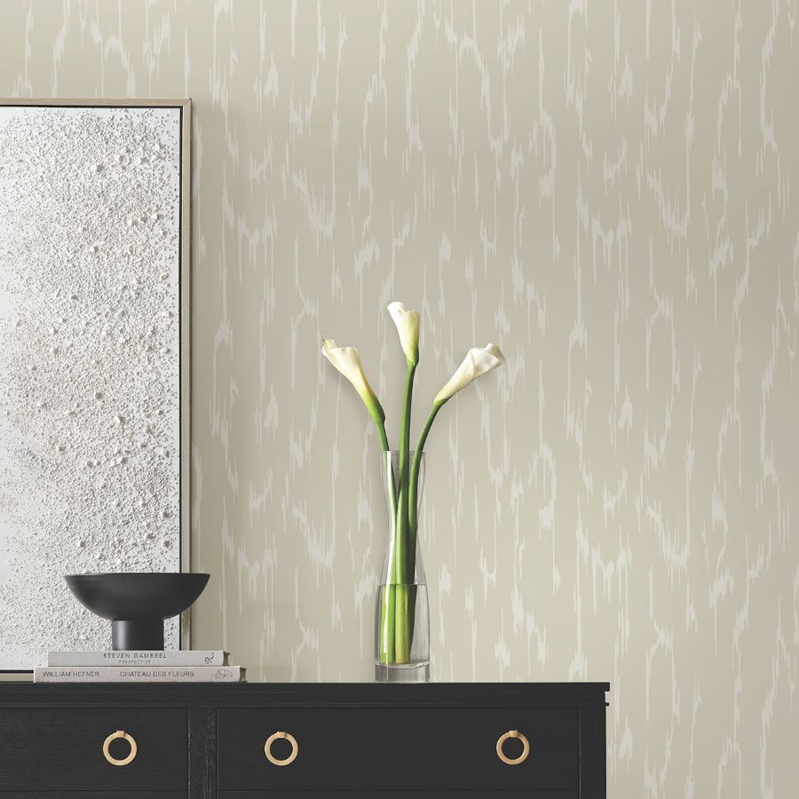 Purchase Df3364 | Decadence Ii, Flowing Taupe - Candice Olson Wallpaper