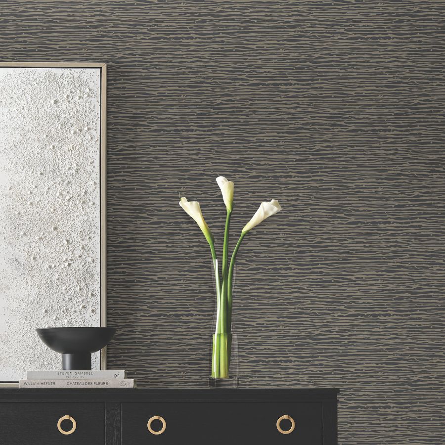 Purchase Df3384 | Decadence Ii, Horizons Charcoal - Candice Olson Wallpaper