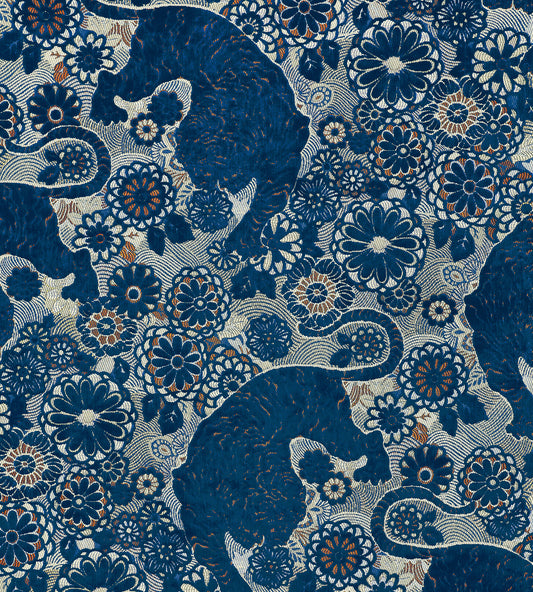 Purchase Old World Weavers Fabric Item# EA 000218V1, Siberian Tiger Sapphire Flame 1