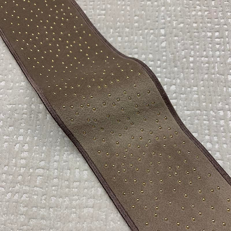 Sample 9390 Estella Tape Mink, Brown by Magnolia Fabric