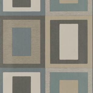 Sample EW15020-615 Moro, Teal/Indigo Geometric by Threads Wallpaper