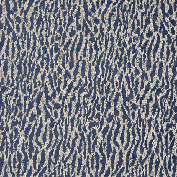 Sample F0805-03 Gautier Indigo Animal Skins Clarke And Clarke Fabric