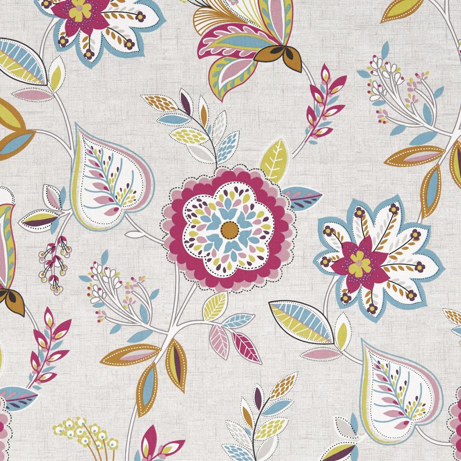 Sample F1066/05 Octavia Botanical Clarke And Clarke Fabric