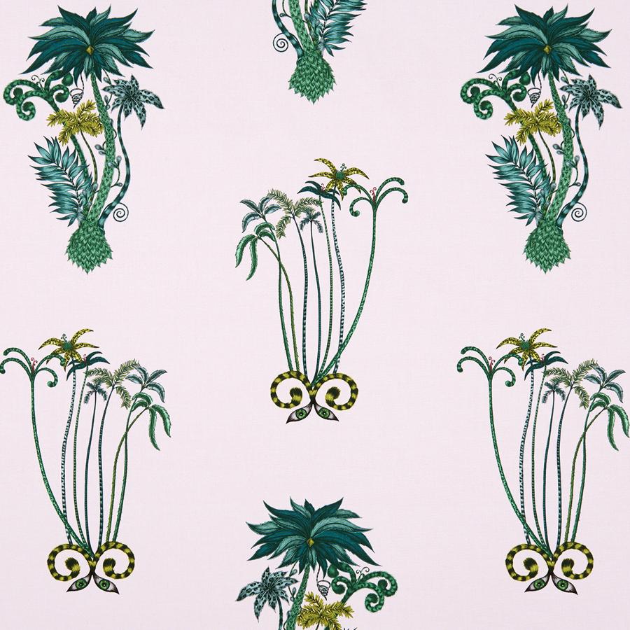 Sample F1110/04 Jungle Palms Botanical Clarke And Clarke Fabric