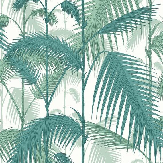 Sample F111-2005L Palm Jungle Tea Virid Chlk by Cole and Son Fabric
