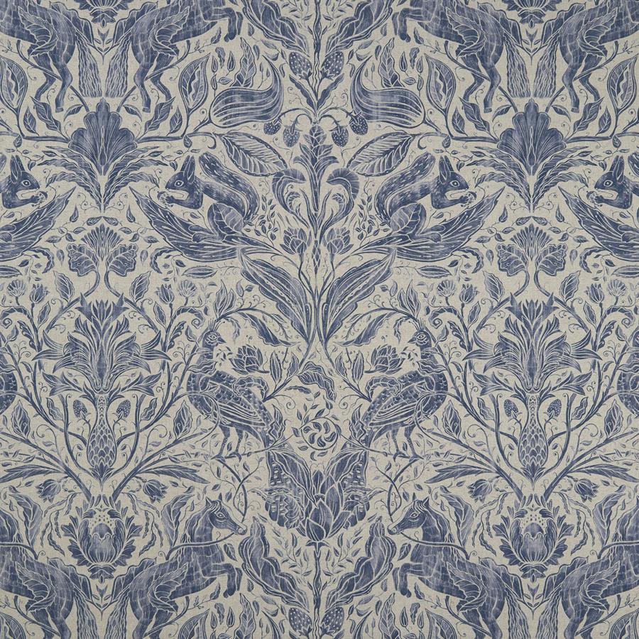 Sample F1158/02 Forest Trail Damask Clarke And Clarke Fabric