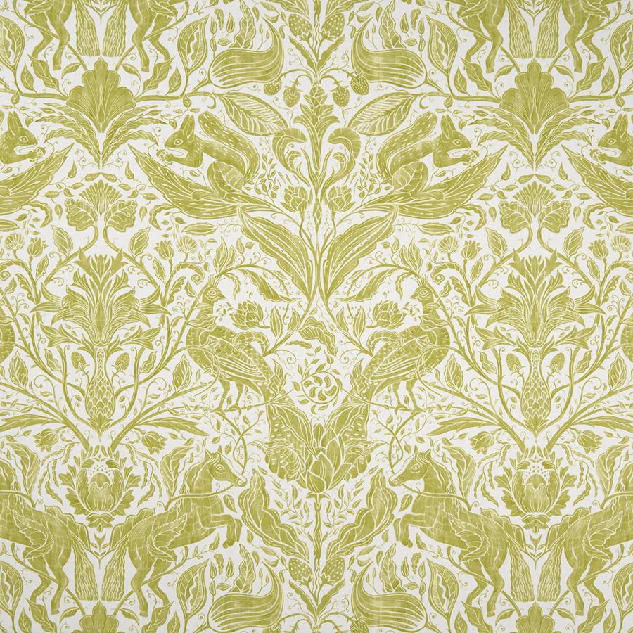 Sample F1159/01 Forest Trail Damask Clarke And Clarke Fabric