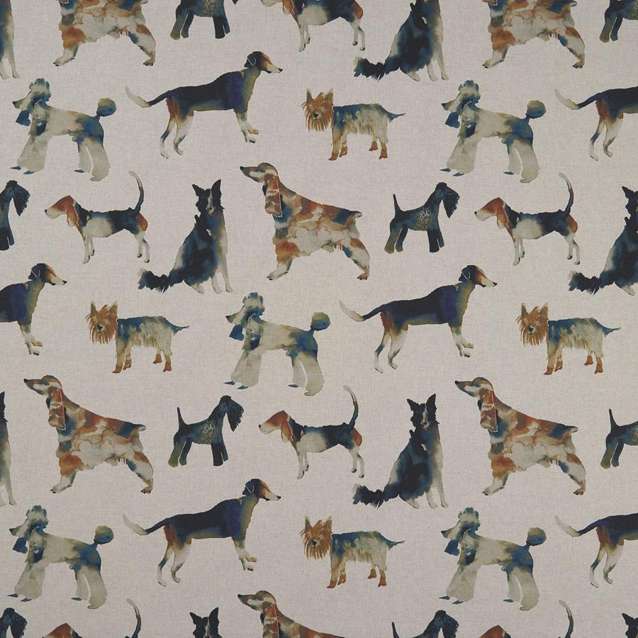 Sample F1176/01 Walkies Animal/Insect Clarke And Clarke Fabric