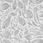 Sample F1194-02 Trawler Grey Animal/Insect Clarke And Clarke Fabric