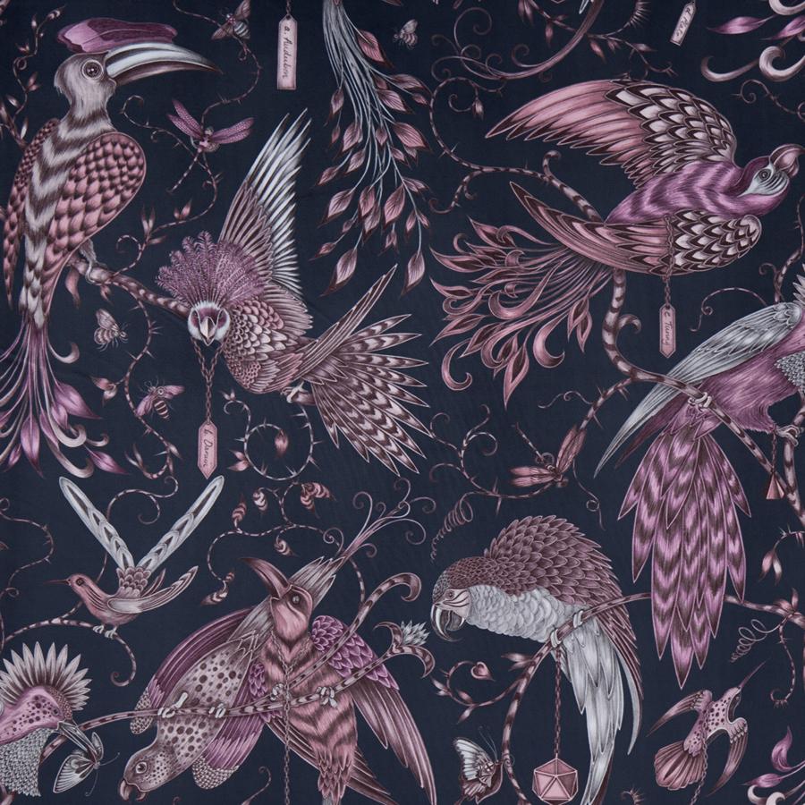 Save F1207/01 Audubon Velvet Animal/Insect by Clarke And Clarke Fabric