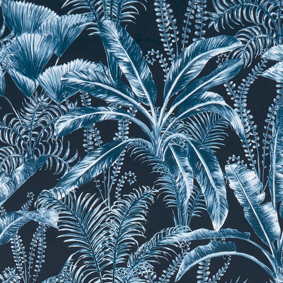 Sample F1367/02 Majorelle Velvet Botanical Clarke And Clarke Fabric