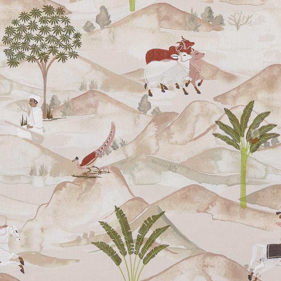Sample F1371/01 Sahara Animal/Insect Clarke And Clarke Fabric
