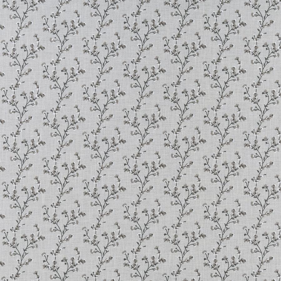 Sample F1439-01 Blossom Charcoal Botanical Clarke And Clarke Fabric