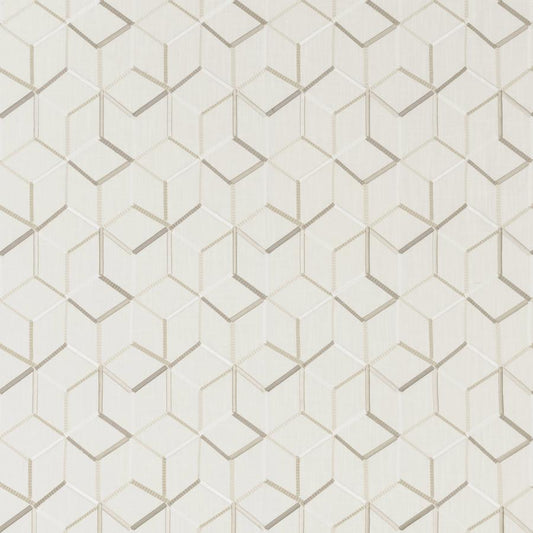 Shop F1443/02 Linear Ivory Geometric by Clarke And Clarke Fabric