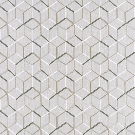 Select F1443/03 Linear Linen Geometric by Clarke And Clarke Fabric