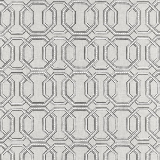 Order F1451/04 Repeat Silver Geometric by Clarke And Clarke Fabric
