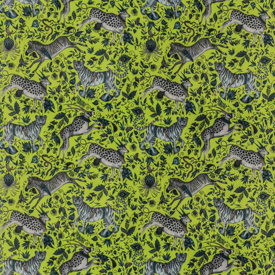 View F1479/04 Protea Velvet Lime Animal/Insect by Clarke And Clarke Fabric