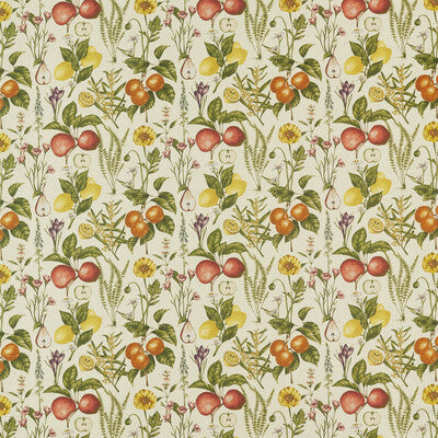 Sample -F1509/04 | Sorento Multi/Linen Botanical & Floral - Clarke And Clarke Fabric