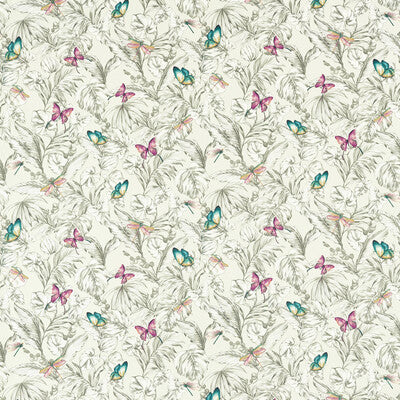 Sample -F1513/02 | Acadia Linen Botanical & Floral - Clarke And Clarke Fabric