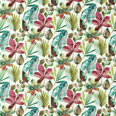 Sample -F1521/01 | Rainforest Autumn Botanical & Floral - Clarke And Clarke Fabric