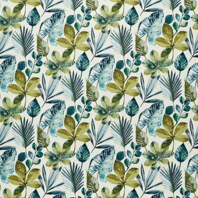 Sample -F1522/01 | Rainforest Glade Velvet Botanical & Floral - Clarke And Clarke Fabric