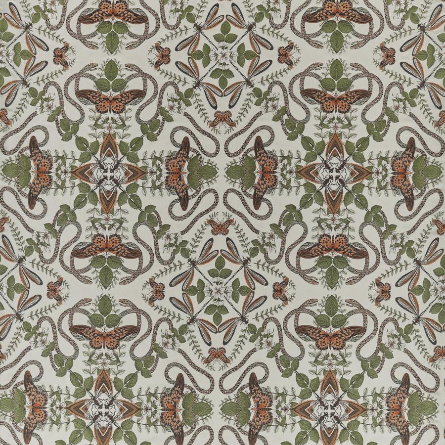 Purchase F1581/03.Cac.0 Emerald Forest, Botanical Wonders Fabric - Clarke And Clarke Fabric
