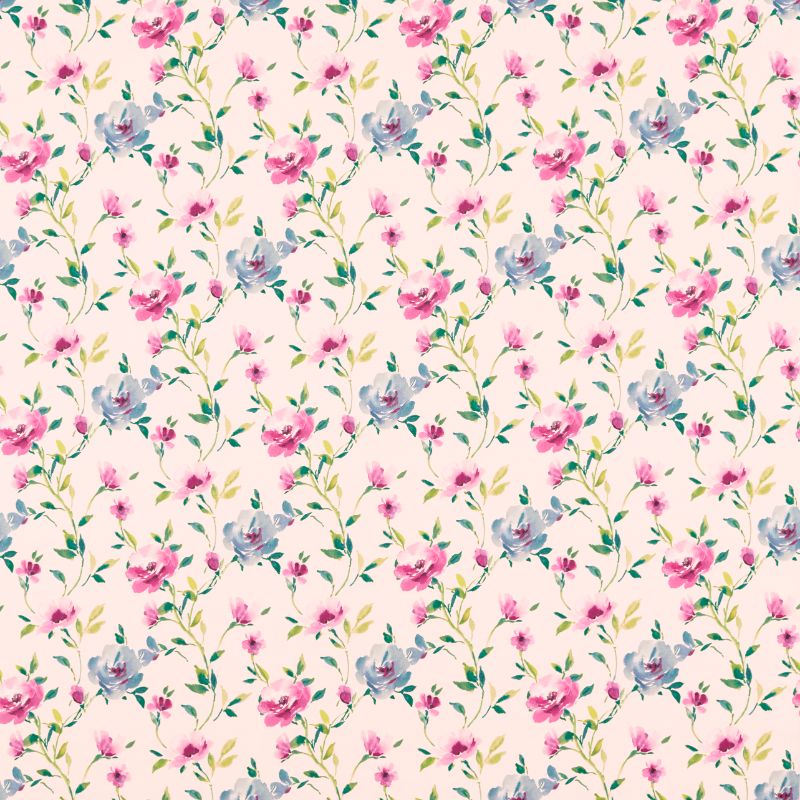 Sample - F1593/01.Cac.0 | Serena, Floral Flourish By Studio G For C&C - Clarke And Clarke Fabric